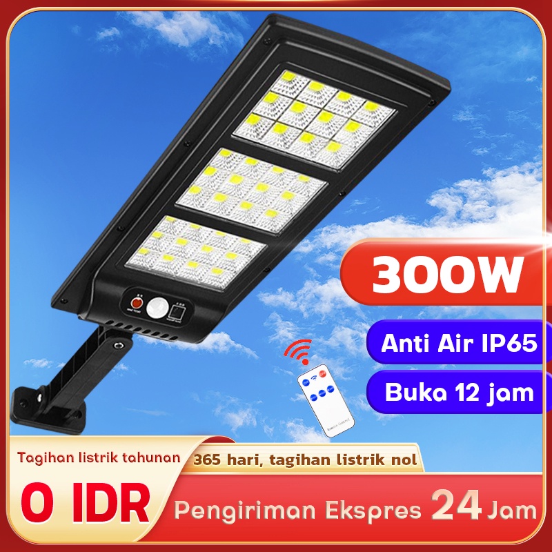 NEW Lampu Jalan Tenaga Surya Sensor Gerak Super Terang Solar Cell 200 Watt All In One Tahan Petir da