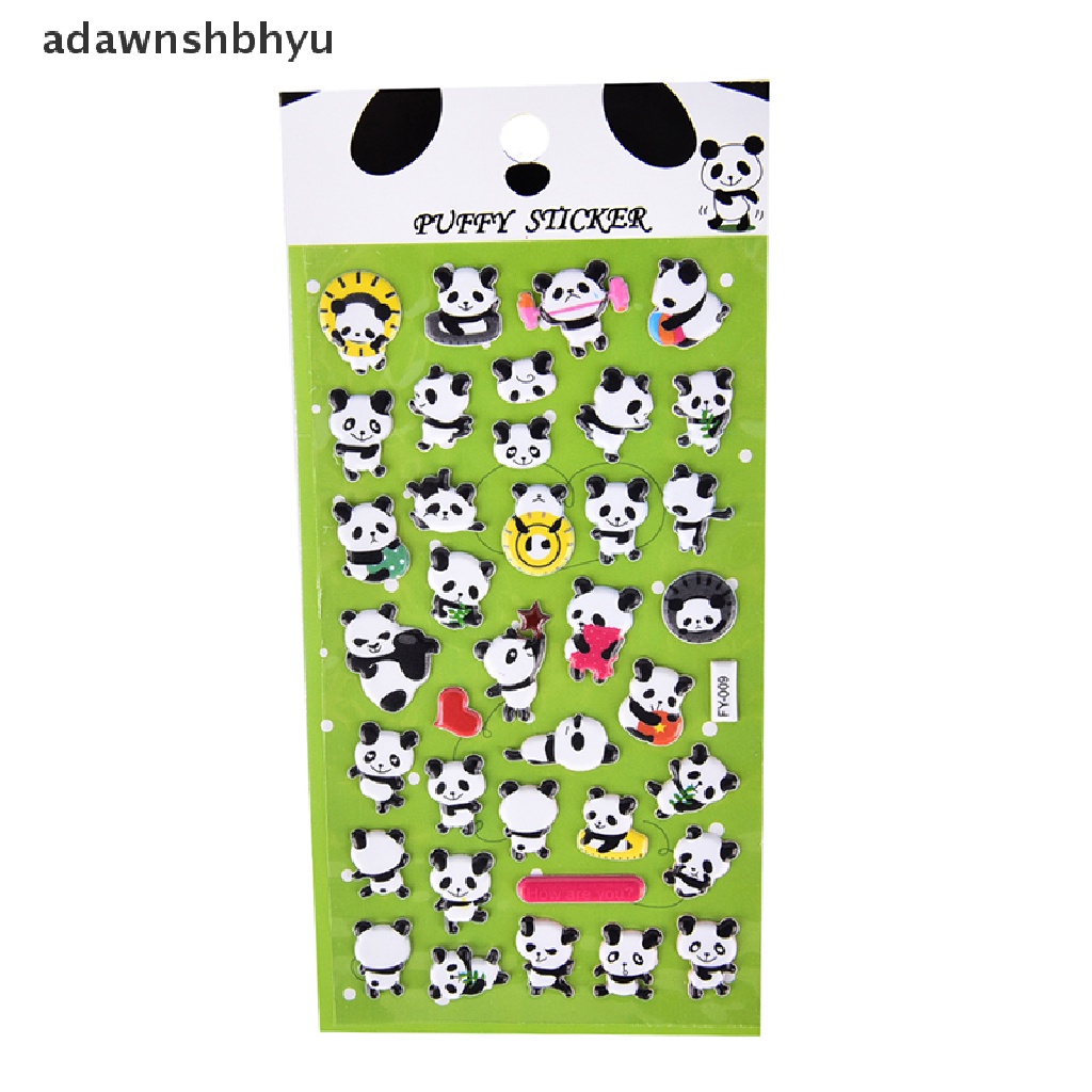 Adawnshbhyu 3D DIY Lucu Panda Diary Album Scrapbooking Memo Pad Gelembung Stiker Dekorasi