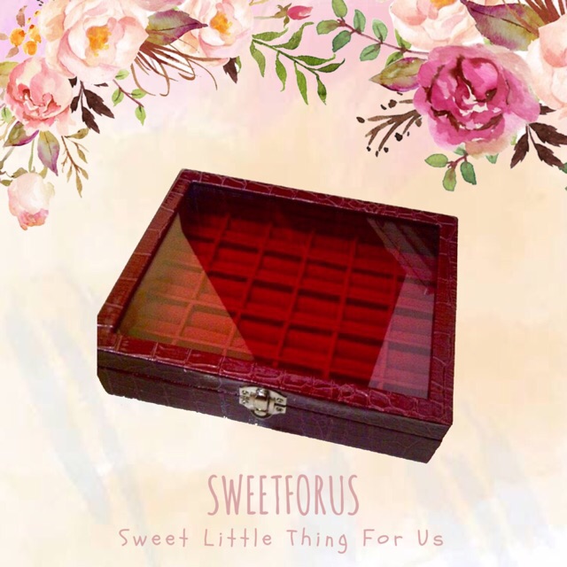 Synthetic Leather Ring Box Jewelry | Kotak Cincin Kulit Imitasi Buaya 30