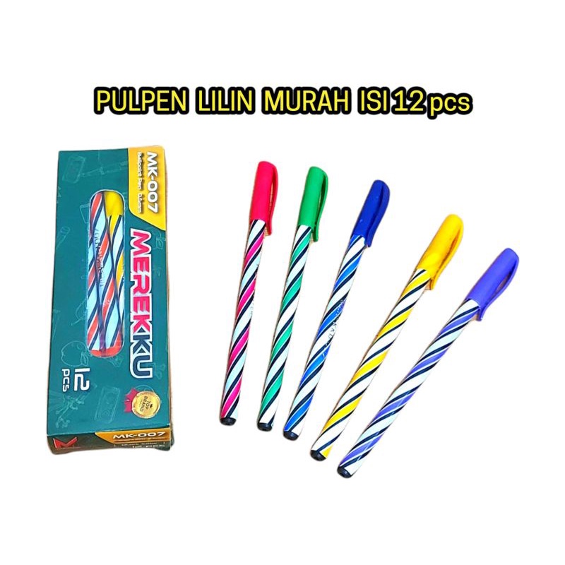 

PULPEN MEREKKU ULIR LILIN MURAH 12 PCS