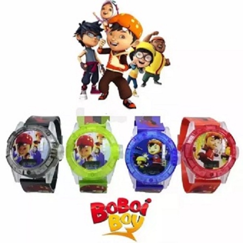 Boboiboy Jam Tangan Multifungsi Bisa Proyektor Laser Melodi Jam Tangan Anak Laki-Laki Karakter Boboi