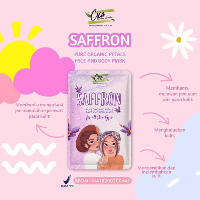 𝐑𝐀𝐃𝐘𝐒𝐀 - Masker Cica Saffron 20gr