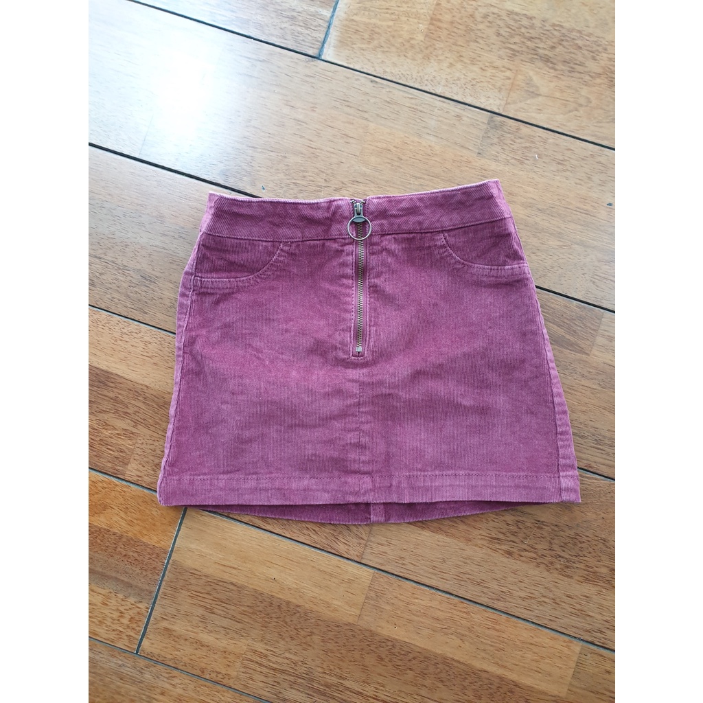 Preloved second bekas rok skirt anak perempuan wanita justice maroon