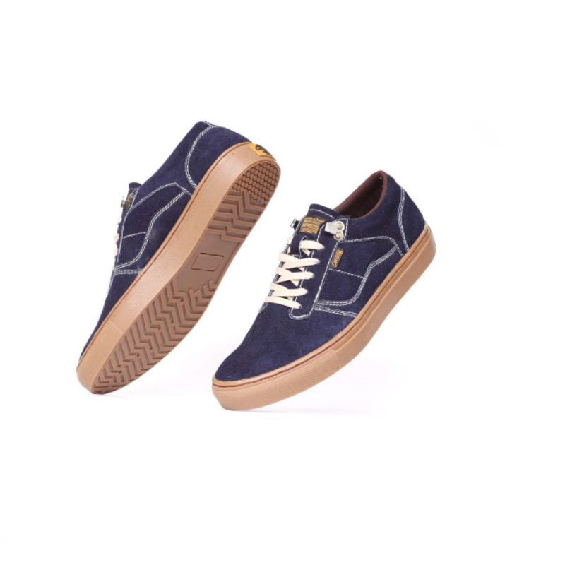 Sepatu Lokal Shoes Local Pride Cevany Gordon Low Cut Navy Gum Suede