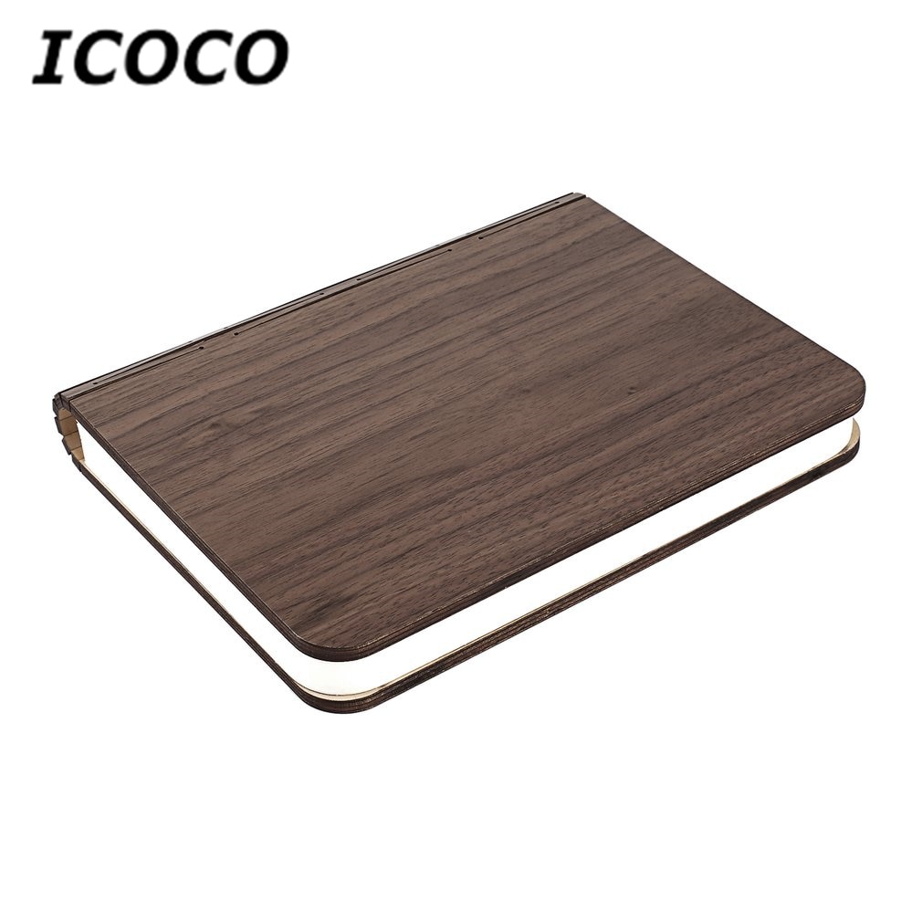 ICOCO Lampu LED USB Magnetic Foldable Wooden Book Lamp Night Light - ZM1340801