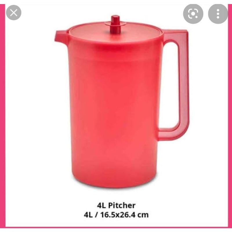 Blossom Pitcher Tupperware 4L Merah