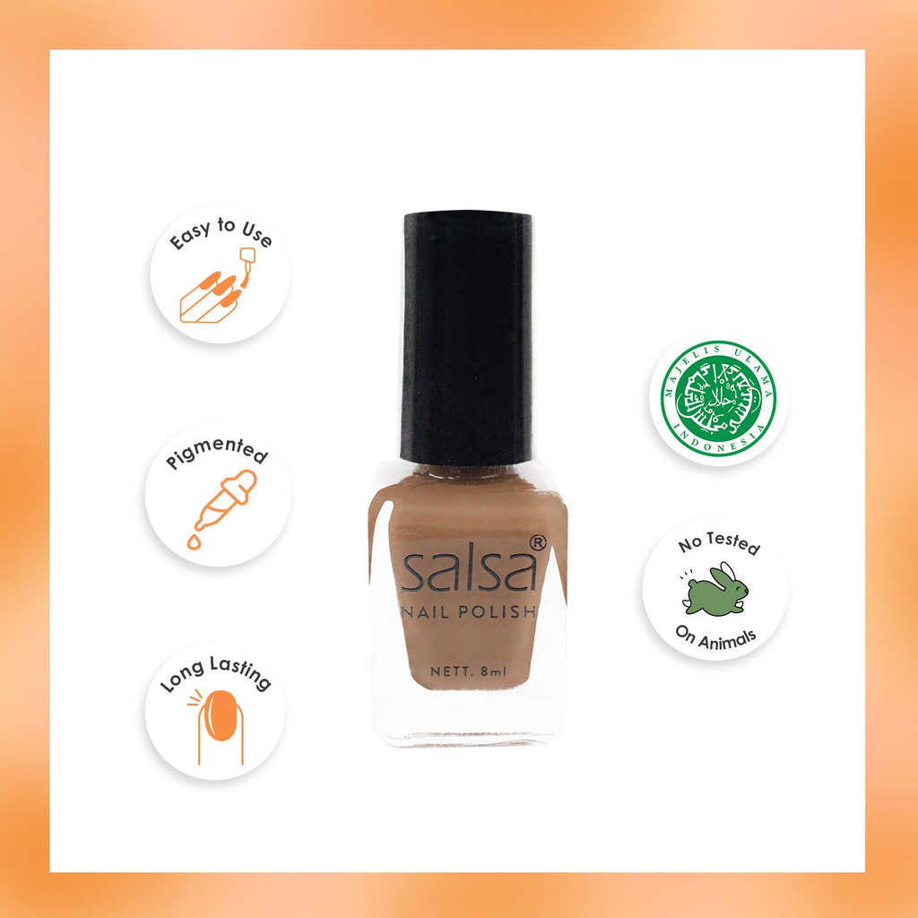 SALSA Nail Polish Nude 2 - Kutek Tahan Lama Cat Kuku Ecer BPOM