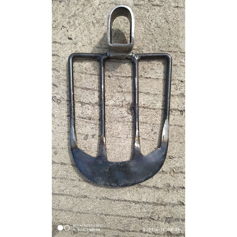 cangkul janda bolong anti lengket, gigi 4 besi polos uk 10 (COD)