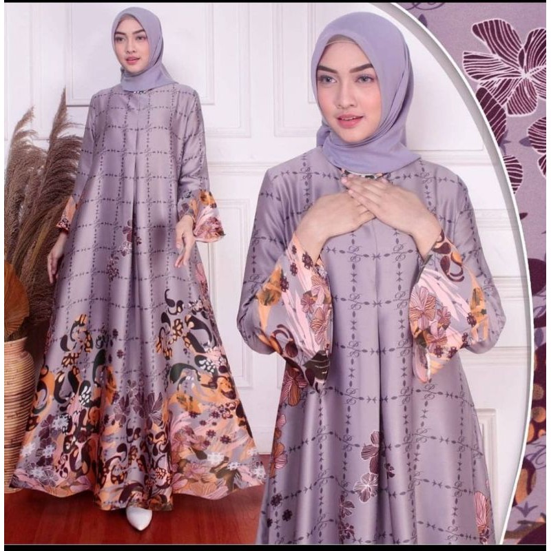 GAMIS FIONA DIOR SILK - GAMIS DIOR SILK TERBARU - GAMIS MEWAH - GAMIS ELEGAN