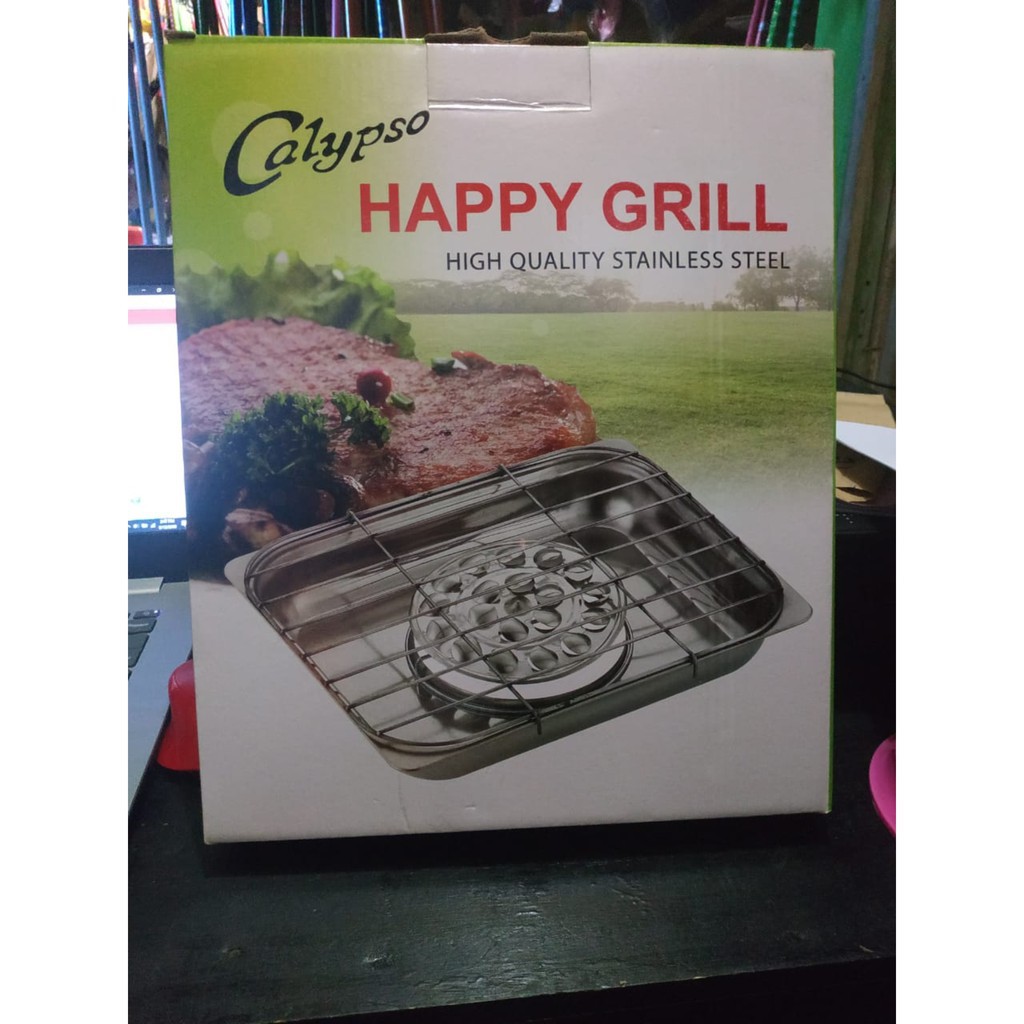 Happy Grill Stainless Steel 32Cm Calypso / Alat Pemanggang / Panggangan / Magic Roster Serbaguna