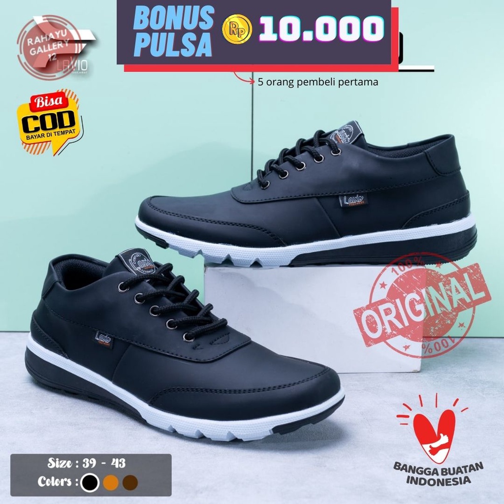 Sepatu Casual Pria Original Kasual Cowok Keren Lavio Stich