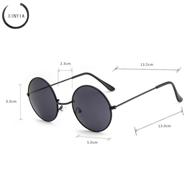 Kacamata Hitam Wanita Dengan Frame Lensa Model Korea Mewah Warna Warni Retro Sunglasses Round