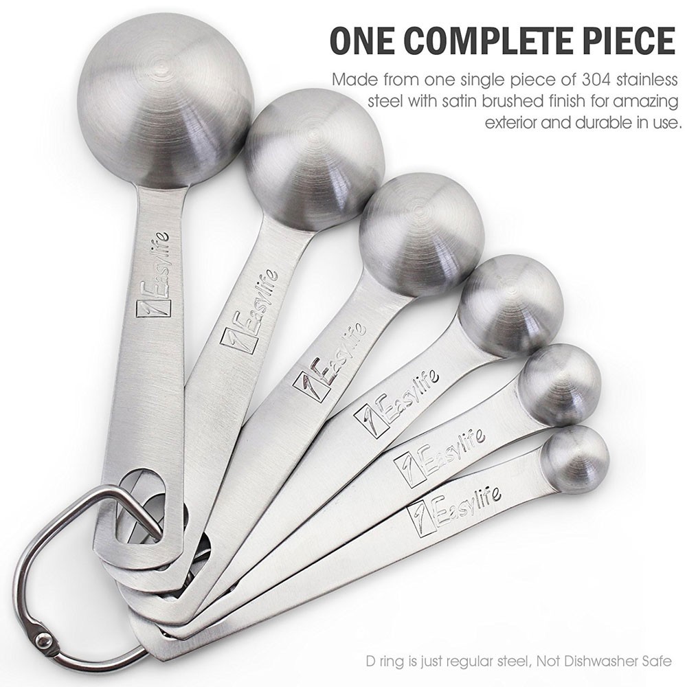 Sendok Takar Ukur Stainless Steel 6PCS - OMHZJRSV Silver