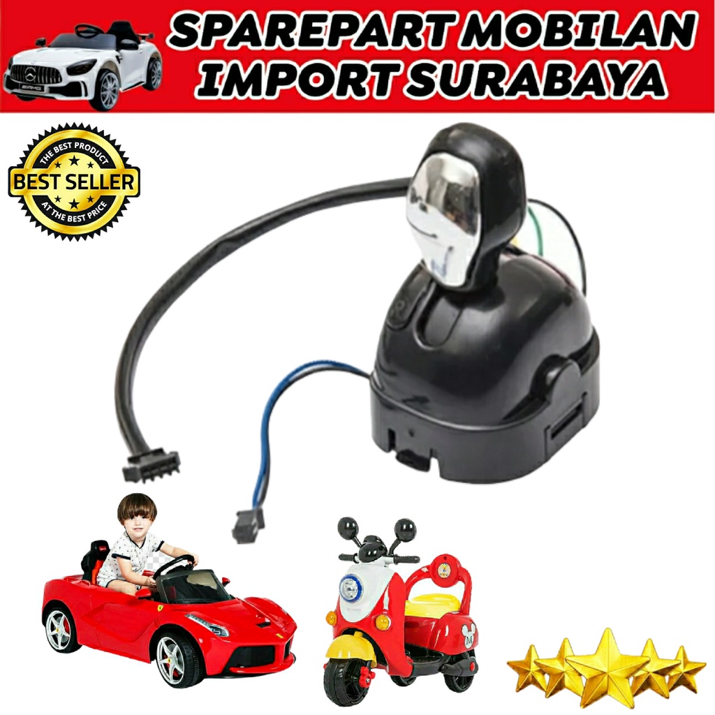 TUAS PERSENELING TOMBOL MAJU MUNDUR MOBIL MOBILAN AKI ANAK 12 VOLT GEARBOX RECEIVER CONTROLLER RC 6V