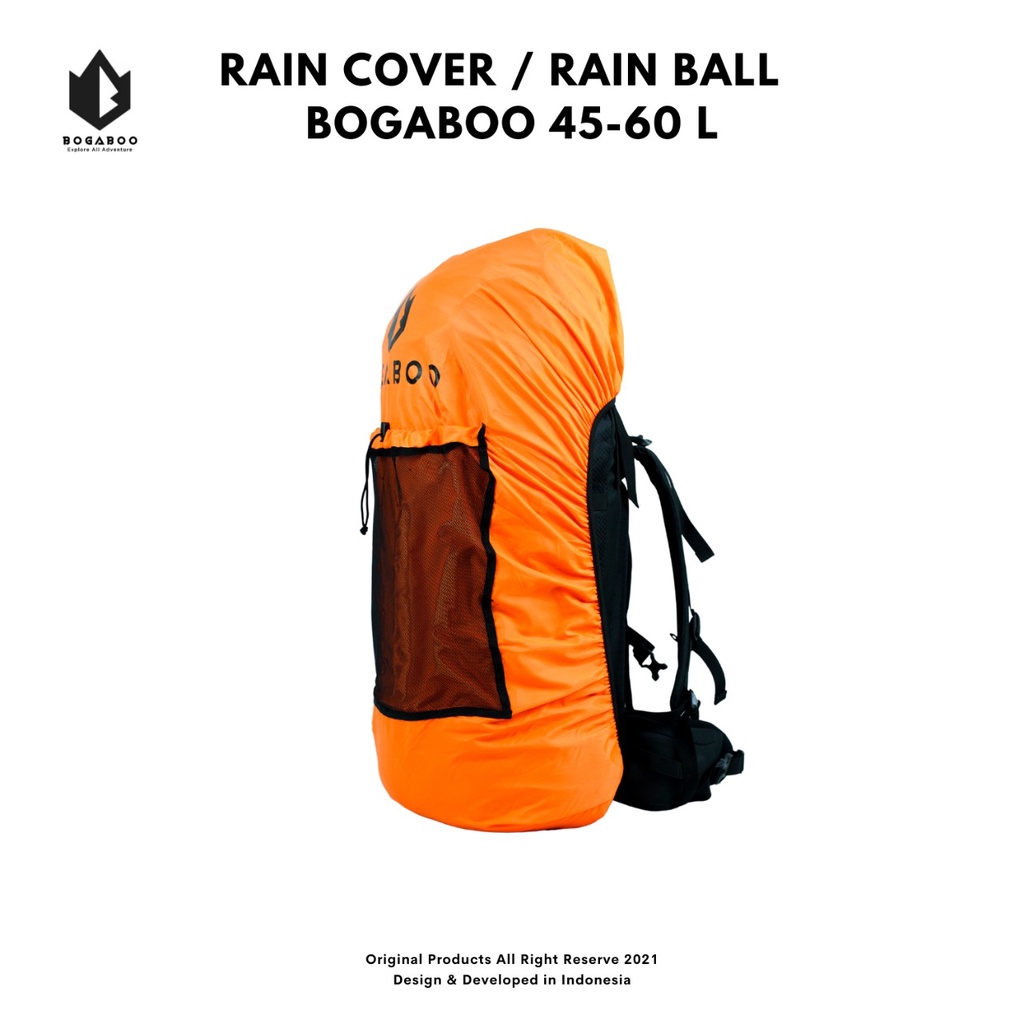 Coverbag bogaboo seri rain ball 45 up 60 L waterproof - rain cover - raincover - sarung tas - penutup tas - dust bag - waste pocket - rubbish pocket - trAsh bag KERIL GUNUNG