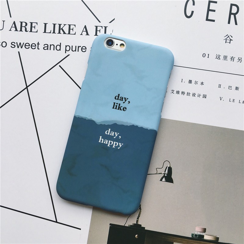 Casing Hard Case Motif Marmer  Plastik Warna Gradasi Untuk Compatible For iPhone 6 6S 6Plus 7 7Plus 8 8Plus X