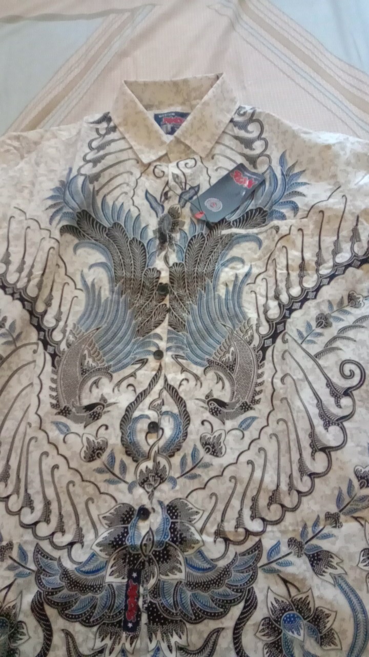 Kemeja Batik Pria Atasan Batik Modern Lengan Panjang Navy 2102.874.1