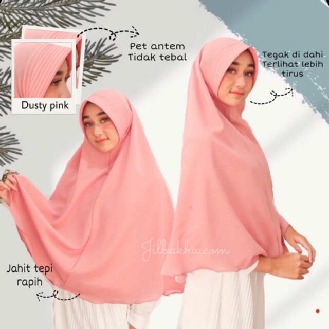 Jilbab/ Kerudung Khimar pet Syari jumbo Diamond