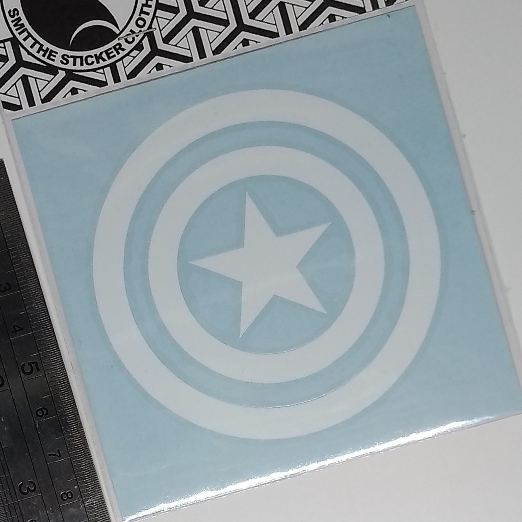 Stiker Captain America Logo Shield Tameng Sticker untuk aksesoris Mobil Motor