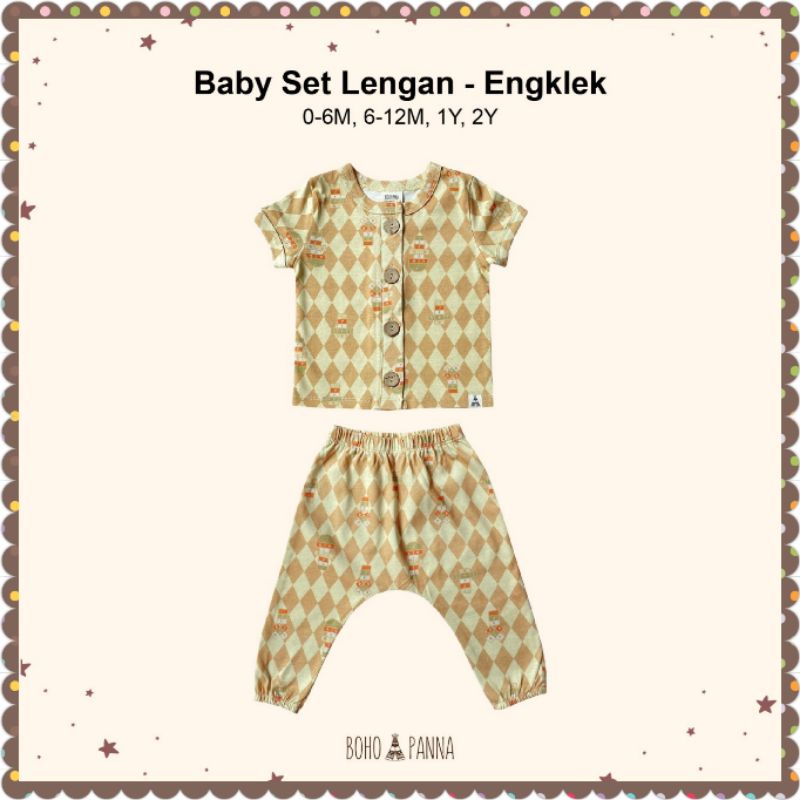 BOHOPANNA - Baby Set Lengan Print / Motif (Setelan Bayi Anak)
