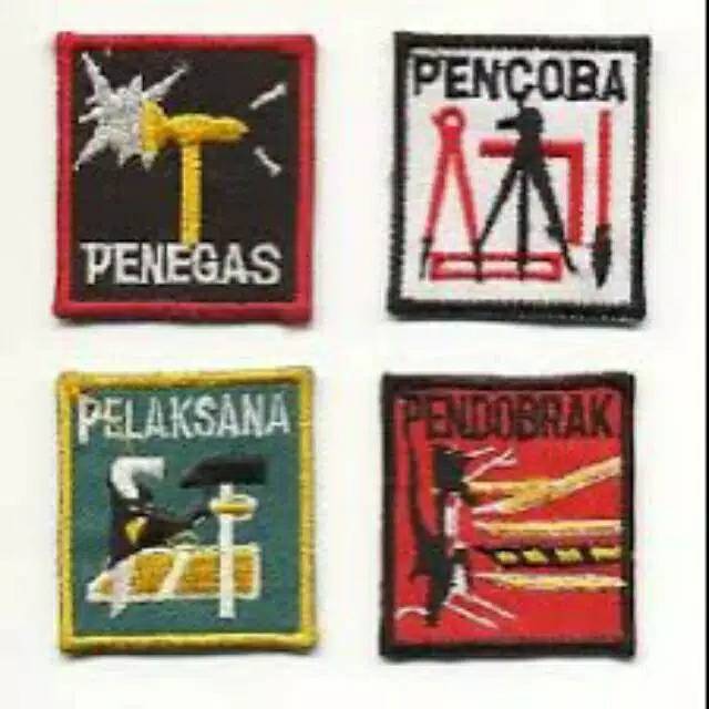 100 biji badge sangga - bet sangga bordir - sangga perintis - pencoba - pendobrak - pelaksana