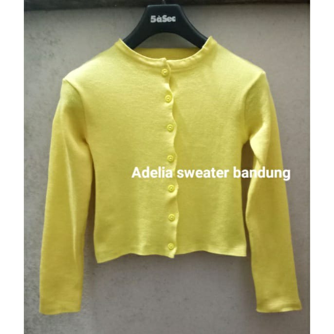 BAILEY CARDI RAJUT / ANGEL BOTON SKIRT / KARDIGAN CROP TOP-kuning