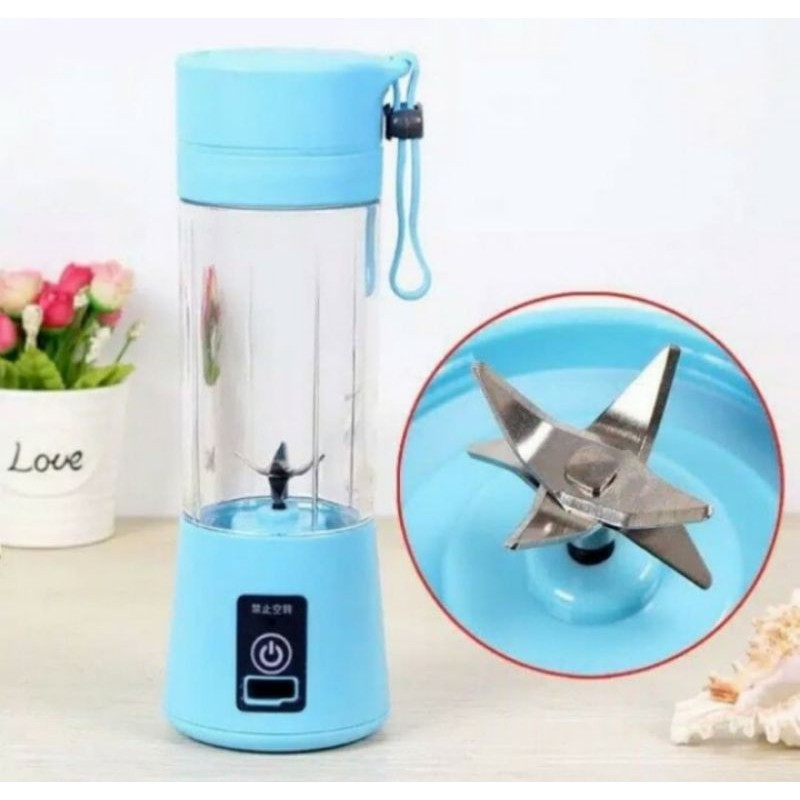 MAKASSAR V41 Blender botol 6 mata pisau juice blender mini usb portable otomatis elektrik blender jus bisa di cas