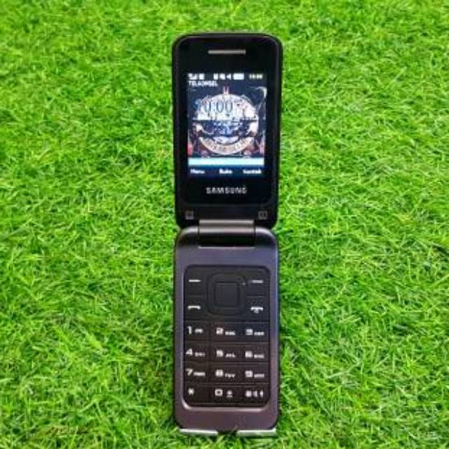 HP Jadul Samsung C3520 Citrus Flip Original Hitam Lipat Satu Kartu Baterai Awet Not E1195 Or S600