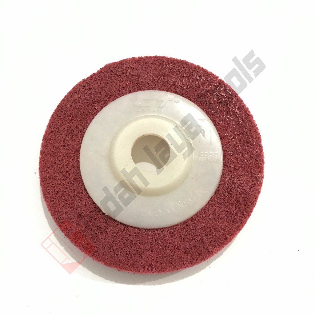 GT JAPAN MERAH Non Woven Abrasive 4 Inch Poliac Poliak Poles Stainless Woolen