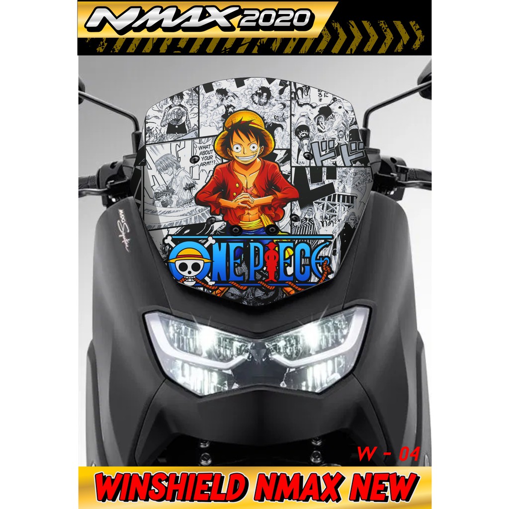 STICKER DECAL WINSHIELD VISOR NMAX NEW ONE PIECE
