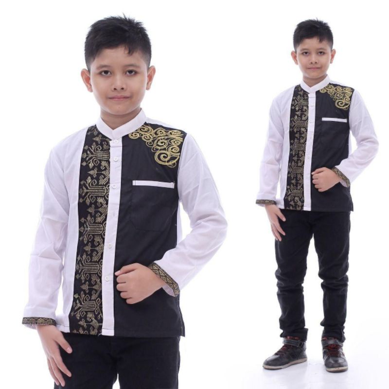 BAJU KOKO ANAK kombinasi anak remaja SD SMP//kurta anak//koko anak terbaru