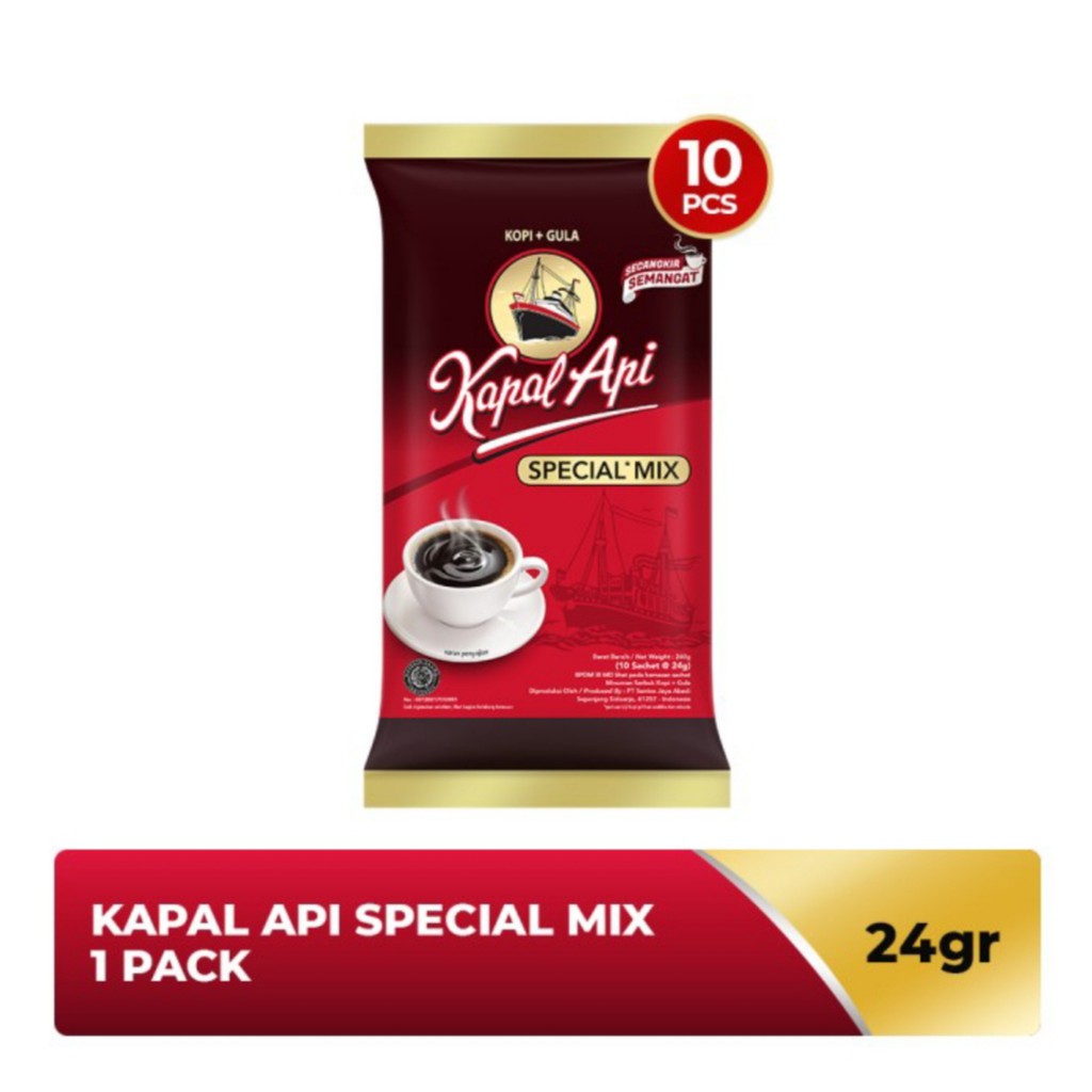 

Kapal Api Special Mix Pack 10 (Isi 10 sachet x 25 Gram)