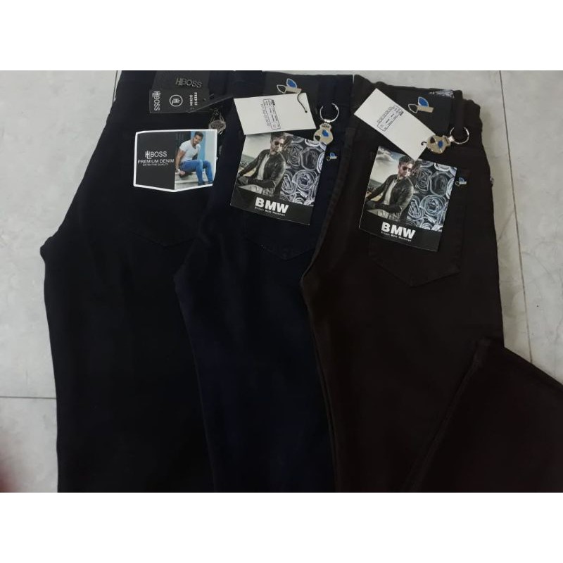 Celana Pria Original BOSS/BMW Panjang Stretch/karet/melar