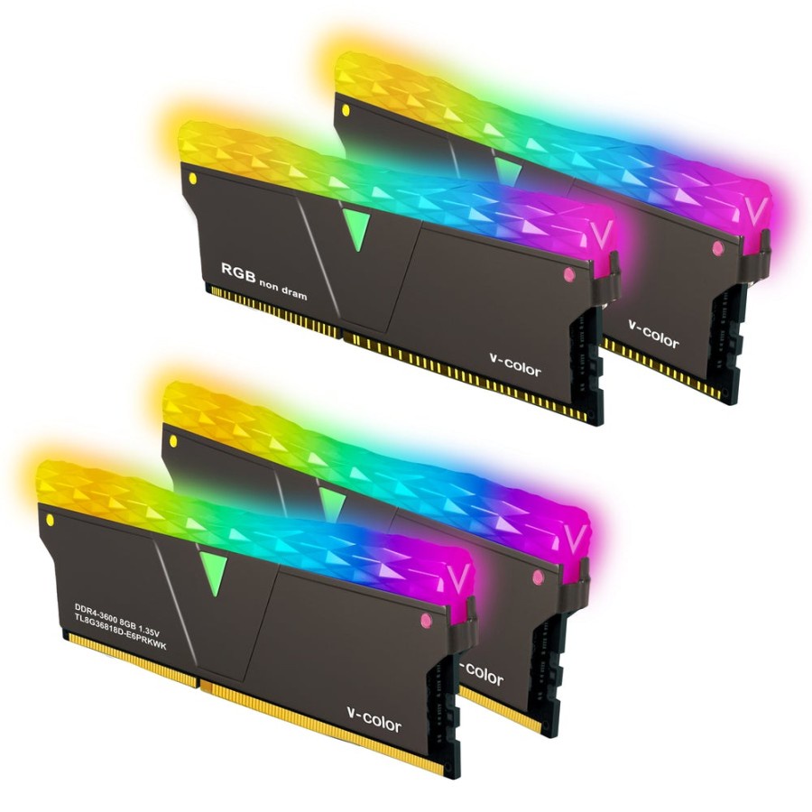 V-COLOR SCC Prism Pro RGB DDR4 16GB (2x8GB) 3600MHz Gaming Memory RAM