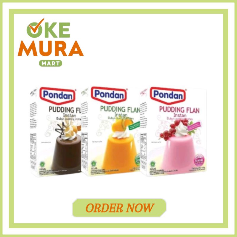 

PONDAN PUDDING FLAN 180GR ( MANGGA, COKLAT, STRAWBERRY )