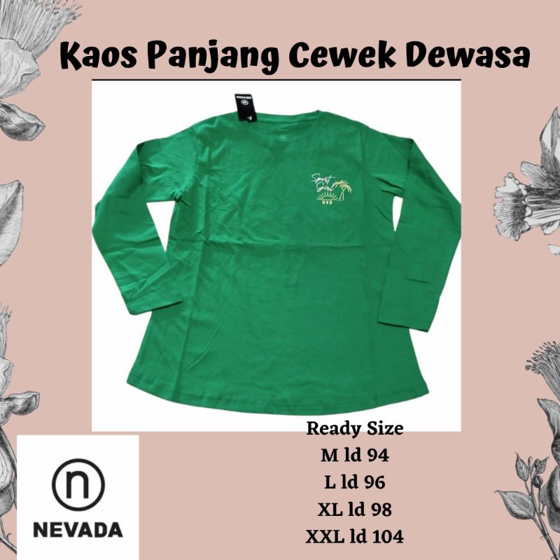 Kaos Lengan Panjang Cewek Dewasa Nevada