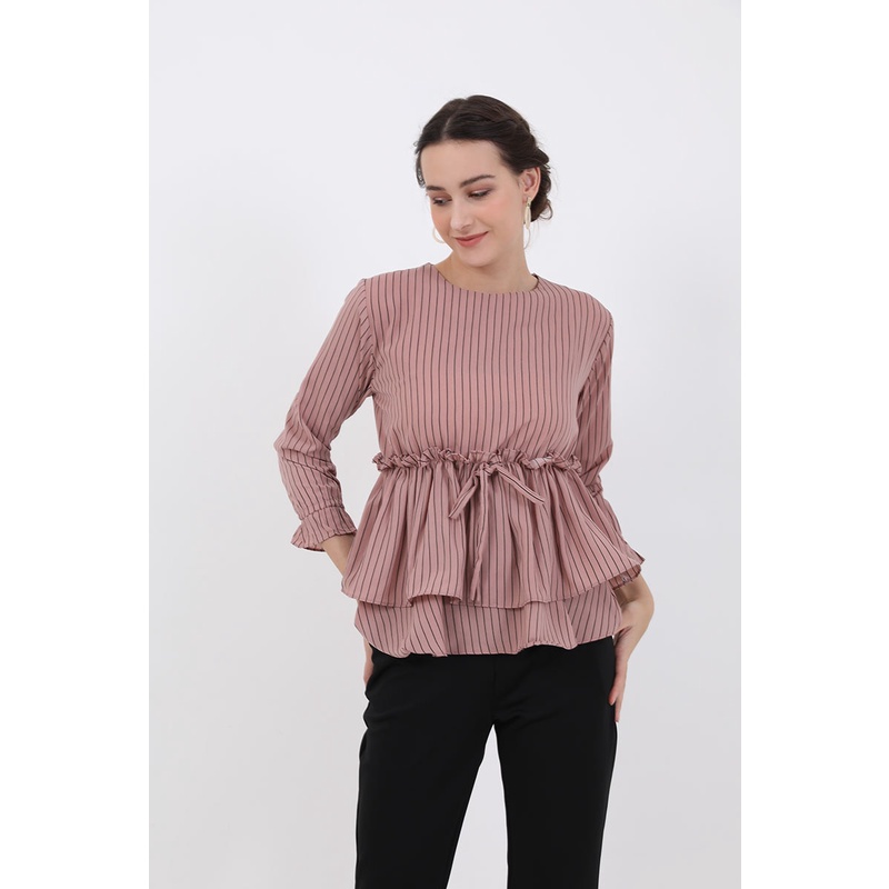 Berrybenka - Atasan Blouse Wanita Sophie Murava Layer Blouse-4