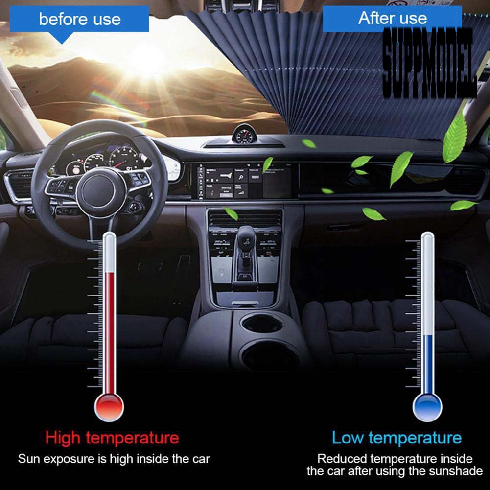 Tirai Kaca Depan / Belakang Mobil Insulasi Panas Retractable Otomatis