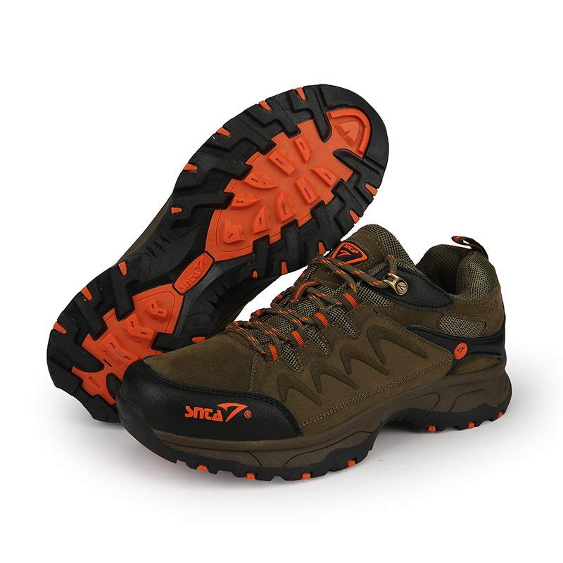 Hiking Shoes SNTA 435 Green Orange Sepatu Gunung Snta Pendek Original