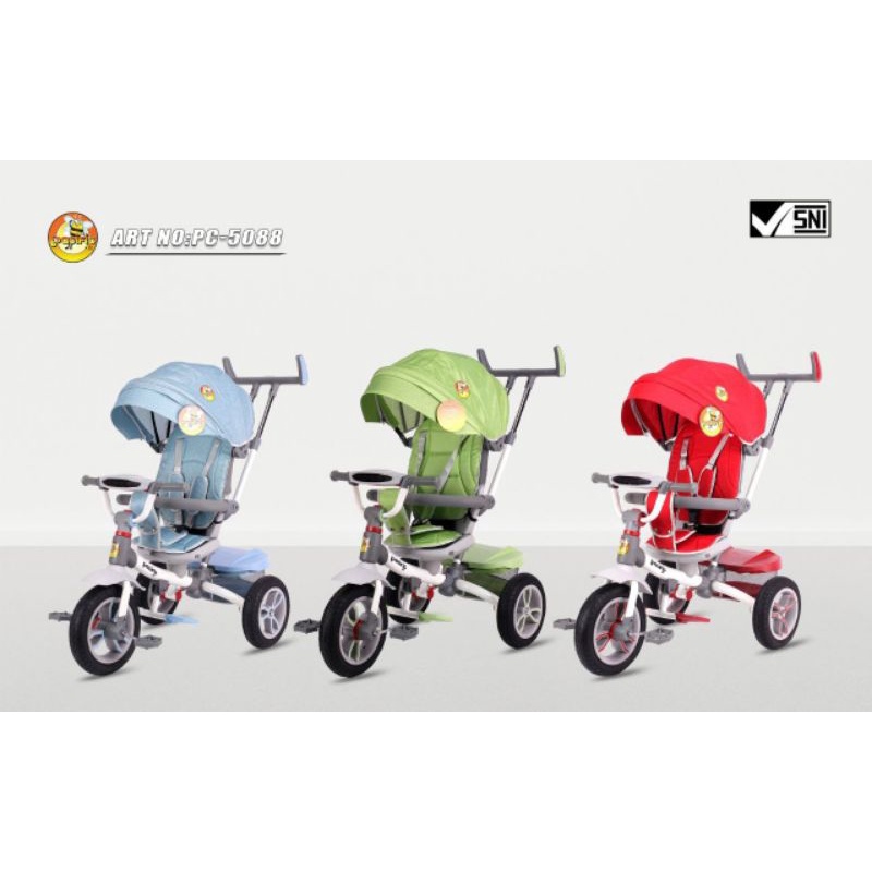 Sepeda Anak Roda Tiga 3 Pacific Tricycle KURSI BISA REBAH DUDUK PC9901 PC5099 PC5088 PC5199 / PC 9901 5099 5088