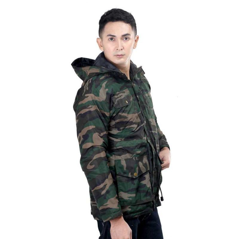 Jaket Camo Loreng Pria Army Tentara Abri TNI Premium Garansi Original