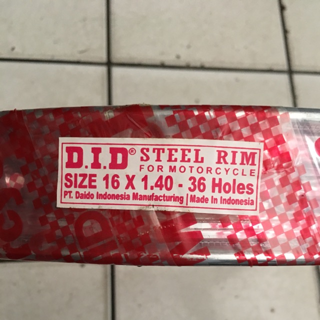 Velg jari jari  DID asli chrome 140 ring 16