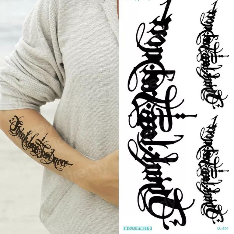 ハ Seri QC 804 - Tatto Temporarry tato Temporer Tato Temporary Tahan air Anti Air tahan lama motif Tu