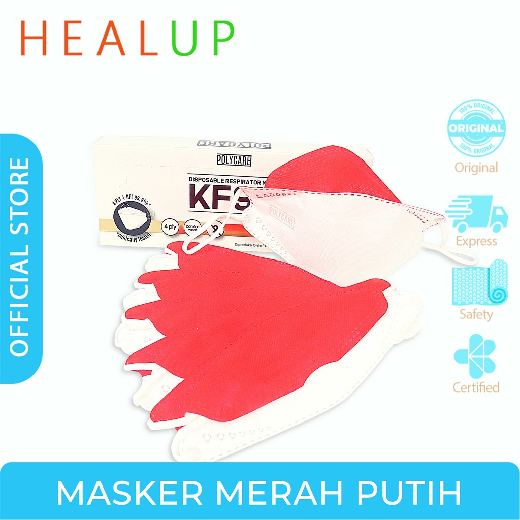 POLYCARE Masker Merah Putih EVO KF94