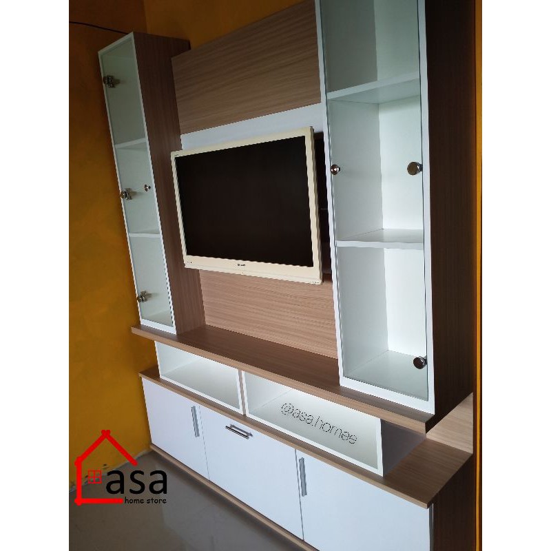 Backdrop tv kabinet meja tv Buffett tv