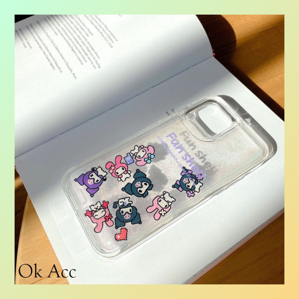 JUAL Glitter Air Case HP Hello Kitty Casing Case Air water glitter for Iphone 13 Pro Max FH25