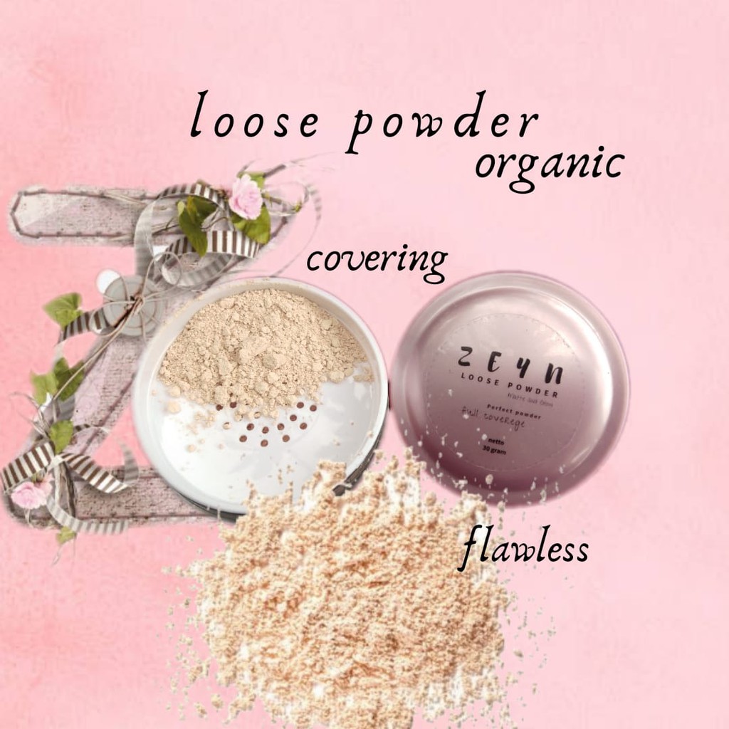 Loose Powder/Bedak Tabur Zeyn Organik Skincare