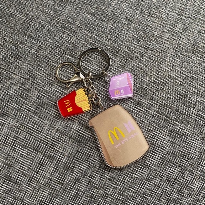 Pendant Keychain BTS Meal Mcdonalds Merchandise Ganci Acrylic Bangtan Kpop Akrilik Print