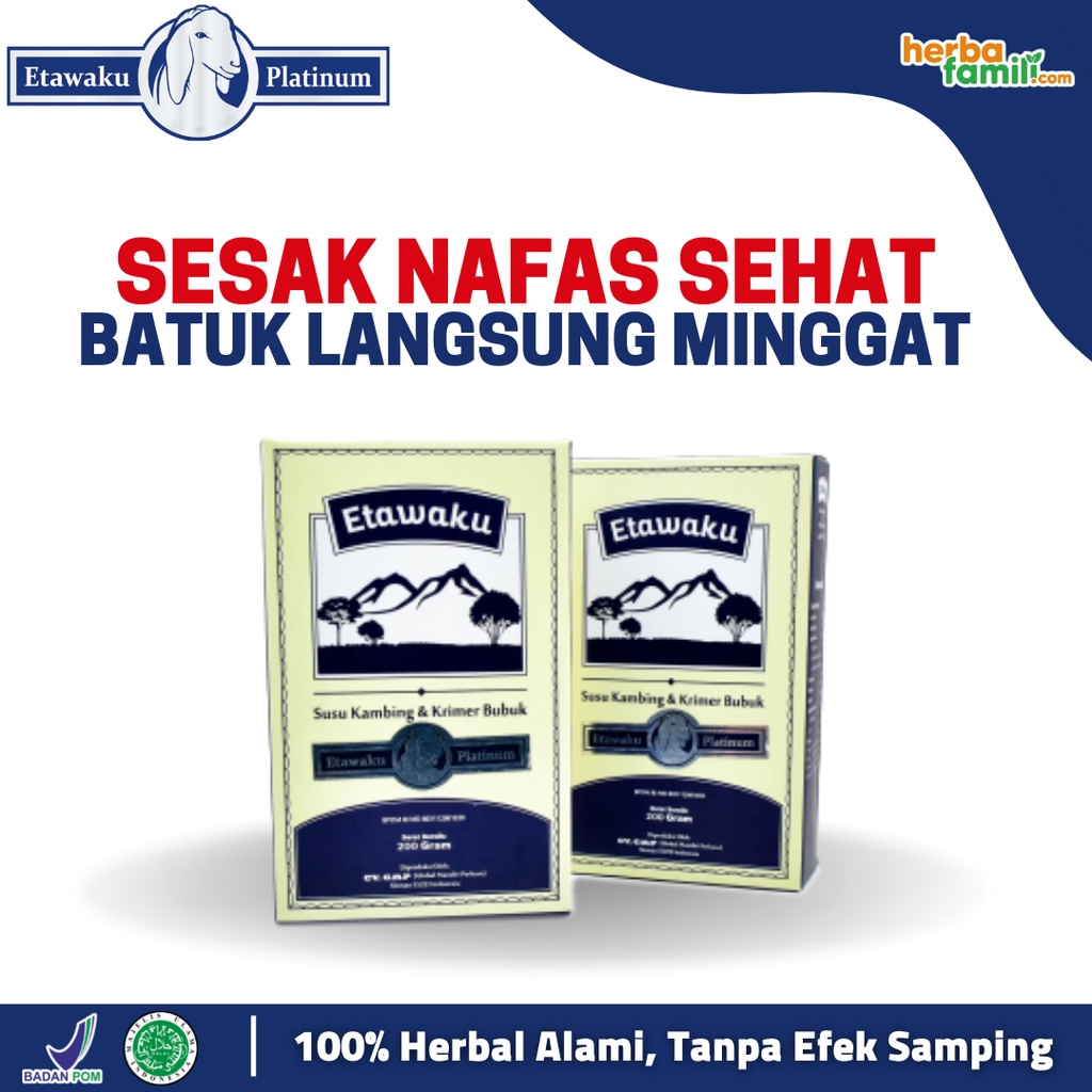 [PROMO] 3 BOX SUSU KAMBING ETAWAKU PLATINUM &amp; KRIMER NABATI BUBUK 200 gr / SUSU KUALITAS PREMIUM LOW SUGAR