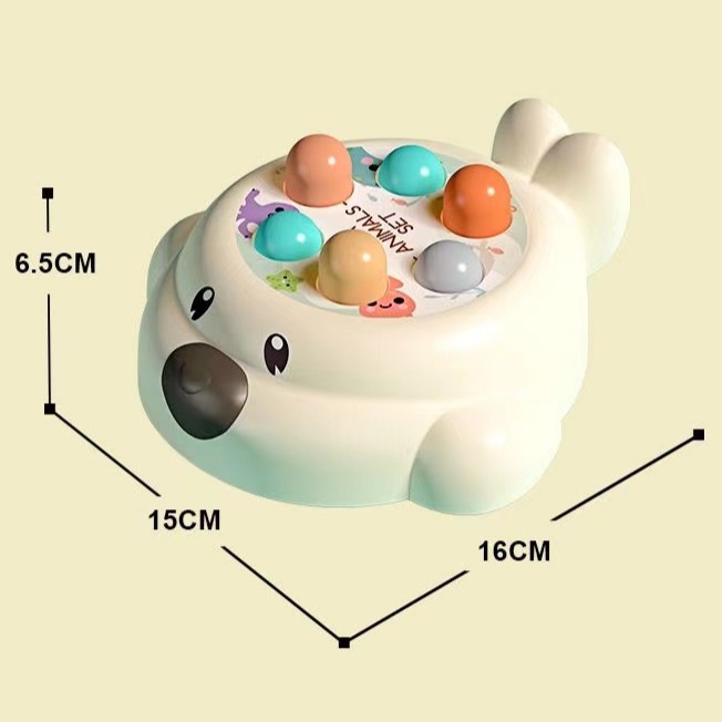 [JS18](226)]Mainan Anak Pukul Tikus Berlampu Dan Music Motif Kura-Kura Kepiting Dan Singa Laut / Whack A Mole Turtle Funny Crab And Seal